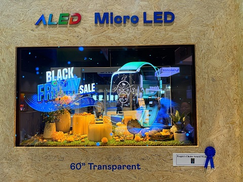 60吋高透明度Micro LED顯示器 / 友達光電股份有限公司