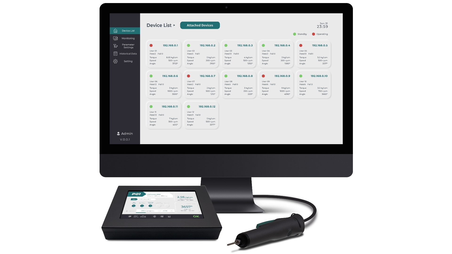 Smart Sensor Data Screwdriver + Intelligent Integrated Control System